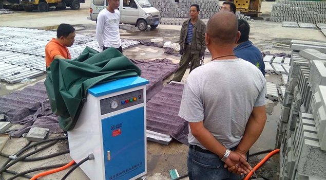 使用蒸汽发生器固化混凝土时间短，见效快